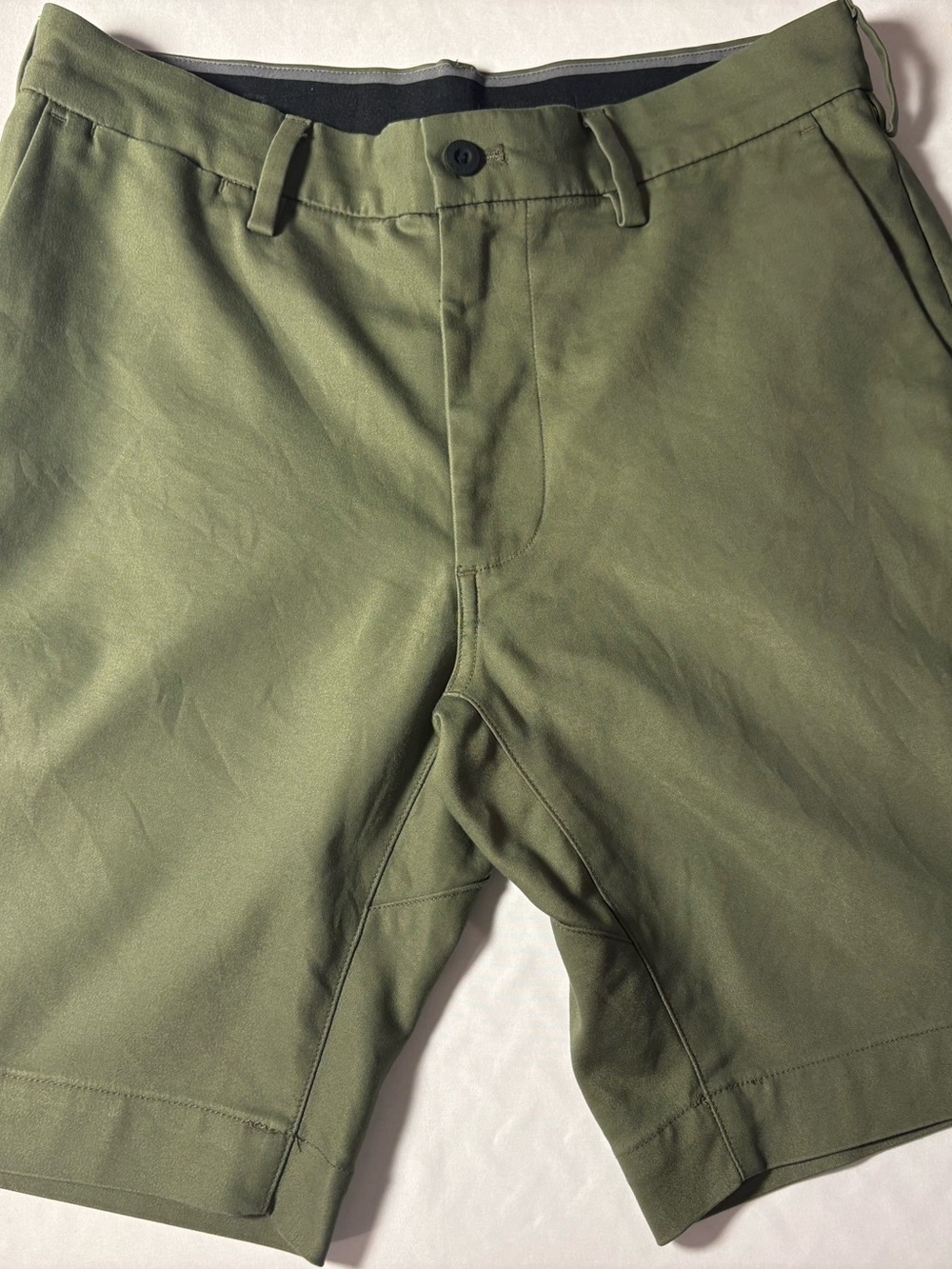 Ralph Lauren Olive Green Flat Front Performance Shorts Golf Size 30 EUC